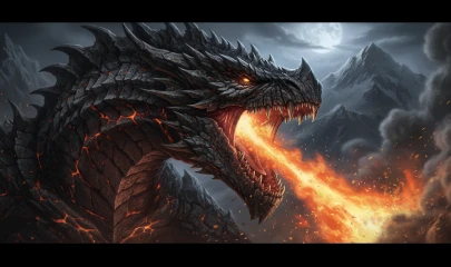 Balerion "The Black Dread," the dragon ridden by Aegon the Conqueror