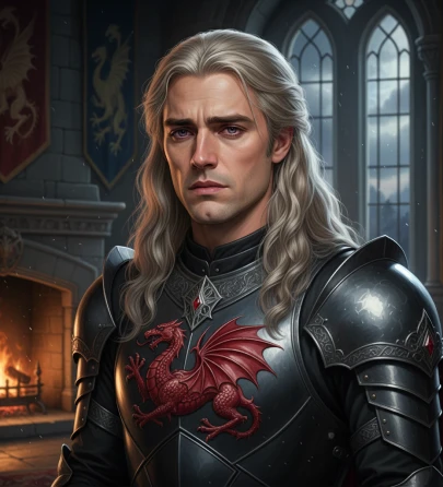 Rhaegar Targaryen, eldest son of Aerys II, Targaryen family tree portrait