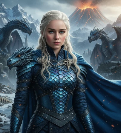 Daenerys Targaryen, youngest child of Aerys II, Targaryen family tree portrait