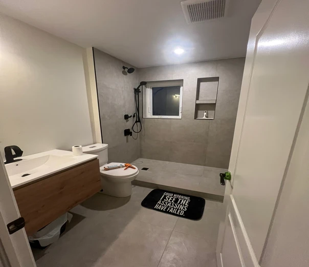 After bathroom renovation